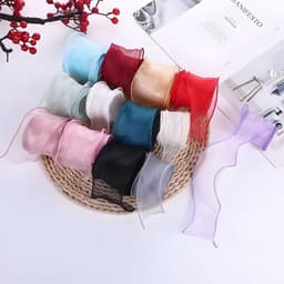 🎀10 cuộn Ruy Băng Voan Trang Trí – Làm Nơ Gói Quà, Trang Trí Tiệc, Thủ Công 🎀 6