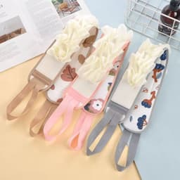 Dây tắm hai mặt tẩy tế bào chết, bàn chải chà lưng hoa - Bông tắm đa năng cho gia đình, tiện lợi và chuyên dụng [TT06] 4