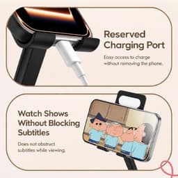 Giá Đỡ Điện Thoại Kim Loại Xoay 720° Điều Chỉnh Đa Góc Gập Gọn Cho Tablet iPad Livestream Để Bàn 3