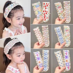 Băng Đô Ren Bản To Dán Tóc Cho Bé Gái - Phụ Kiện Tóc Hằng Ngày Tiện Dụng, Thoải Mái T866 1