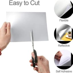 FIGHTINPC 1 Tấm Gương Acrylic, Nhãn Dán Gương Không Kính Đơn Giản Tự Dính, DIY Craft Chống Vỡ 1.6mm Gạch Gương Dày Phòng Tắm 7