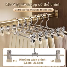 𝐅𝐔𝐑𝐍𝐈𝐒𝐇 𝐅𝐈𝐄𝐒𝐓𝐀 Móc Áo Có thể chỉnh Lực kẹp mạnh Không Treo Áo để lại hằn Chống ăn mòn chống gỉ Đồ móc phơi đồ dày dặn 8