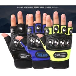 Găng tay xe máy gù Inox Sport- full ngón - cụt ngón, Găng tay Phượt đi xe máy , bảo vệ mu bàn tay 2