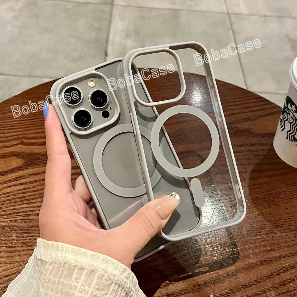 Ốp điện thoại sạc không dây từ tính hình vuông sang trọng Ốp lưng iPhone17 16 15 14 13 12 11 Pro Max 7 8 Plus XR XS Max