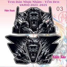 Tem dán nhựa nhám Tem dán yếm đen nhám Vario 125 2023-2025 mẫu mới 3