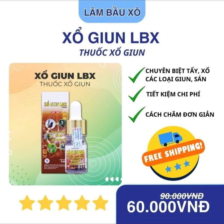 Xổ Giun cho chim cảnh Lâm Bầu Xô dùng cho tất cả chim cảnh