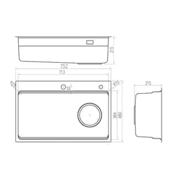 CHẬU RỬA BÁT 1 HỐ NOBINOX ARVO V775 | KT 75 X 48CM | HÀNG CHÍNH HÃNG 5