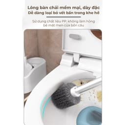 Bộ chổi toilet và hộp đựng hiện đại Nago – chống mùi, giữ vệ sinh tối đa 5