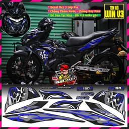 Tem Xe Winner V3 Đẹp Đa Dạng Màu Sắc. Mẫu Chữ Tàu Tem Win V3 5