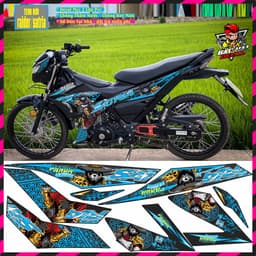 Tem Xe raider / Satria Đẹp Mẫu Panda Hót Phối Đủ Màu Decasl 3 Lớp 4