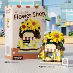 Hộp Đồ Chơi Lắp Ráp Mô Hình,Xếp Hình Nhà Hoa Lắp Ghép Khu Phố Mini Xếp Hình Thành Phố Cửa Hàng Quà Tặng Cho Bé 4