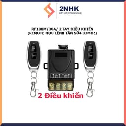 Công tắc điều khiển từ xa 100m/3000W/ 220V 2 tay điều khiển, bật tắt máy bơm nước, máy rửa xe thiết bị công tắc gia đình 5
