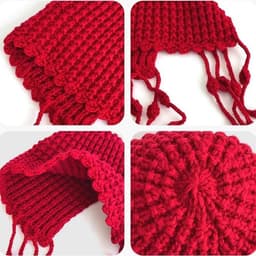 Móc Mũ Dệt Kim, Tua Rua Handmade Tua Rua Beanies, Phong Cách Bohemian Dễ Thương Rỗng Ra Hàn Quốc Mũ Đan Du Lịch 3