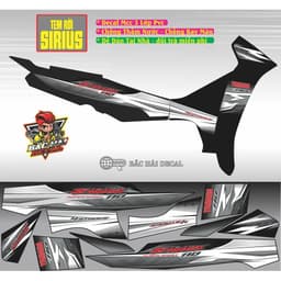 Tem Rời Sirius Tem Xe Sirius Đỏ Candy Xanh GP Mẫu Hót Phối Đủ Màu Decal 3 Lớp 1