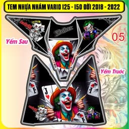 Tem dán nhựa nhám Joker cho Vario 125 150 đời 2018-2022 dễ dán, phong cách mới hot trend 5