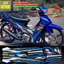 Tem Rời Sirius Tem Xe Sirius Đỏ Candy Xanh GP Mẫu Hót Phối Đủ Màu Decal 3 Lớp 2