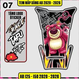 Tem Dán Nắp Xăng Ab 2020 - 2025 (Lưu ý :AB 2026 DÁN KHÔNG VỪA) Tem AB 125 150 Yếm Nhiều Mẫu Decal Cao Cấp 7