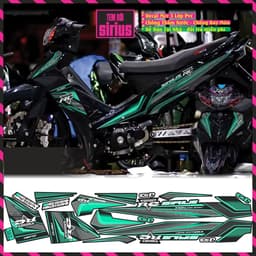 Tem Rời Xe Sirius Mẫu Rc Cực Chất Phối Đủ Màu Decal 3 Lớp 4
