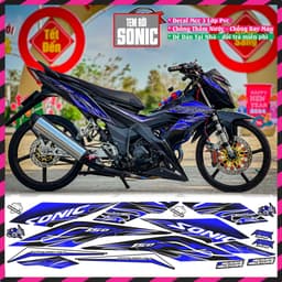 Tem Rời Sonic  Tem Xe sonic Đẹp Mẫu lửa Hót Phối Dủ Màu Decal PVC 3 lớp 5