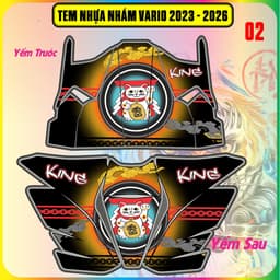 Tem Dán Nhựa Nhám Vario 125 2023-2025  Mẫu Mèo Thần Tài Cực Chất Decal 3 Lớp 2