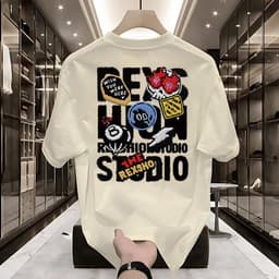 A0920  Hàng mới về! Áo thun tay ngắn in họa tiết, làm từ cotton nguyên chất, mềm mại và thoải mái. 5
