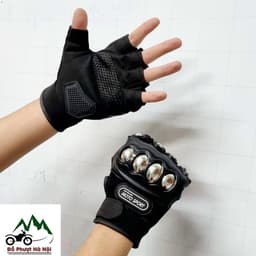Găng tay xe máy gù Inox Sport- full ngón - cụt ngón, Găng tay Phượt đi xe máy , bảo vệ mu bàn tay 5
