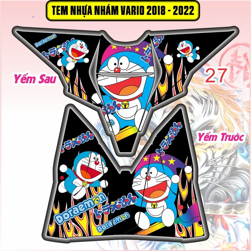 Tem Dán Nhựa Nhám Vario 125-150 2018 - 2022  nhiều mẫu decal 3 lớp không bay màu
