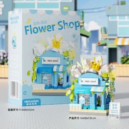Hộp Đồ Chơi Lắp Ráp Mô Hình,Xếp Hình Nhà Hoa Lắp Ghép Khu Phố Mini Xếp Hình Thành Phố Cửa Hàng Quà Tặng Cho Bé 7