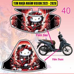 Tem Dán Nhựa Nhám Vision 2021 - 2026 nhiều mẫu decal 3lớp chống thấm nước 6