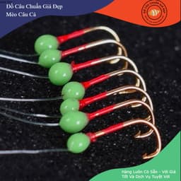 Thẻo 7 lưỡi câu cá mương siêu nhạy, Rọ Mương, Thẻo Câu Mương 7 Lưỡi  Màu Vàng Cam 7