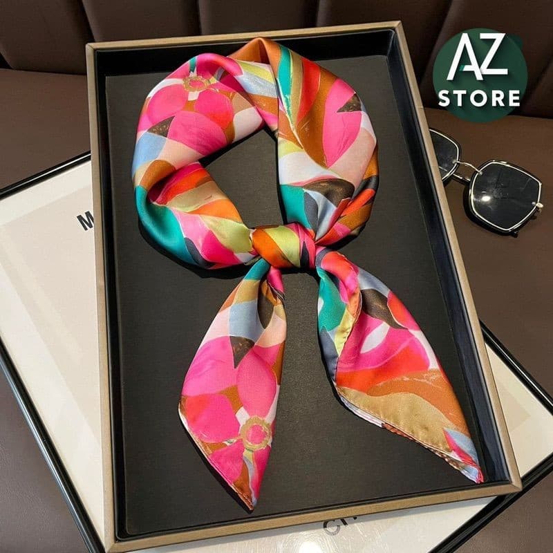 🔥Hàng Loại 1🔥Khăn Quàng Cổ, khăn đội đầu ,khăn choàng áo 70cmx 70cm Bằng Lụa Choàng Cổ Trùm Đầu Buộc Tóc
