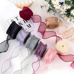 🎀10 cuộn Ruy Băng Voan Trang Trí – Làm Nơ Gói Quà, Trang Trí Tiệc, Thủ Công 🎀 1