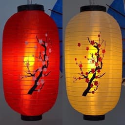 ĐỀN LỒNG -ĐÈN VẢI  HOA ĐÀO trang trí Trung thu, Tết đèn hoa mai chống nước  7