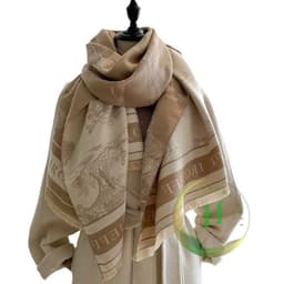 Khăn Choàng Len Dạ Họa Tiết Hoa Giữ Ấm Thời Trang Mùa Thu Đông Size 65x180cm 7