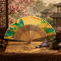 Quạt xếp cầm tay Bản Đẹp phụ kiện chụp ảnh cho nữ phong cách cổ trang thanh lịch sang trọng 4