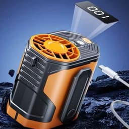 Quạt Đeo Thắt Lưng F83 – 100 Cấp Độ Gió, Pin 10000mAh, Có Đèn Pin,Quạt kẹp áo Làm Mát Mạnh Cả Ngày 4