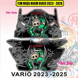 Tem Dán Nhựa Nhám Vario 125 2023-2025  Mẫu Labubu Hót Nhất Mới Nhất Cực Chất Decal 3lớp 6