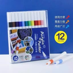 Bút màu acrylic marker 60 màu vẽ sơn chống nước bộ cọ vẽ trên mọi chất liệu bề mặt - Hộp bút màu 60 chi tiết 5