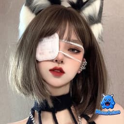 Bịt Mắt 1 Bên Cosplay Anime Nhật Bản Dark Lolita Gothic Băng Che Mắt Vải Bông Co Giãn Cá Tính 1