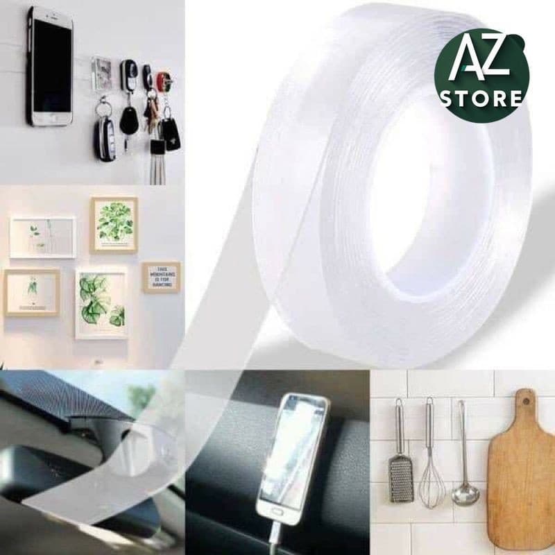 FREE SHIP Băng dính 2 mặt trong suốt đa năng dài 3m Bảo Châu Store