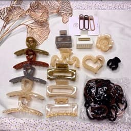 Set kẹp tóc Hàn Quốc AB01 - bộ phụ kiện đa dạng gồm kẹp, băng đô, dây buộc tóc xinh xắn. 4