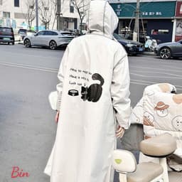 Áo mưa măng tô dáng dài thời trang (họa tiết chuột Capybara)-khosianhvy8386 7