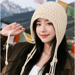 Móc Mũ Dệt Kim, Tua Rua Handmade Tua Rua Beanies, Phong Cách Bohemian Dễ Thương Rỗng Ra Hàn Quốc Mũ Đan Du Lịch 4