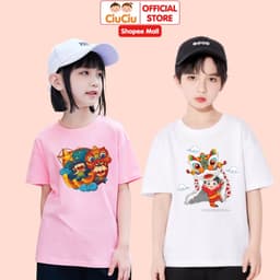 Áo Thun Trung Thu Hình Múa Lân Dễ Thương Cho Bé Trai Bé Gái CIUCIU KID Vải Cotton Thấm Hút Mồ Hôi 9