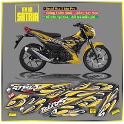 Tem Rời Dán Xe Satria Đẹp hót Mẫu Mới Ra lò Cực Chất Decal 3 lớp chất 1