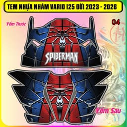 Tem dán nhựa nhám cho Vario 125 đời 2023-2026 Mẫu Spiderman . Mẫu mới hot trend cực chất 4