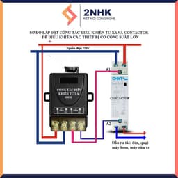 Công tắc điều khiển từ xa 100m/3000W/ 220V 2 tay điều khiển, bật tắt máy bơm nước, máy rửa xe thiết bị công tắc gia đình 2