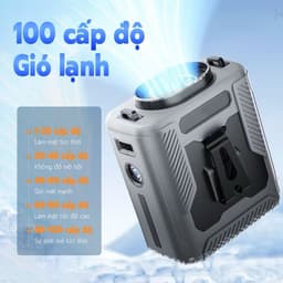 Quạt Mini Đeo Thắt Lưng Đeo Cổ Lk101 – Pin 10000mAh | 100 Cấp Gió | Có Đèn Pin & Tích Hợp Sạc Dự Phòng 6
