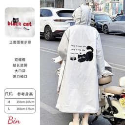 Áo mưa măng tô dáng dài thời trang (họa tiết chuột Capybara)-khosianhvy8386 9