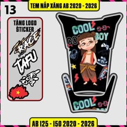 Tem Dán Nắp Xăng AB 2020 - 2025 (Lưu ý :AB 2026 DÁN KHÔNG VỪA) Tem AB Mẫu Mới Cực Chất 5